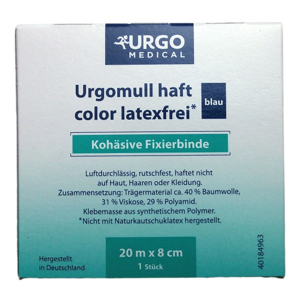 Urgomull haft color latexfrei 20 m x 8 cm BLAU