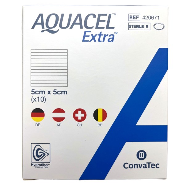Aquacel Extra Wundauflage 5x5cm, 10 Stück