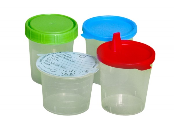 Urinbecher mit Schnappdeckel