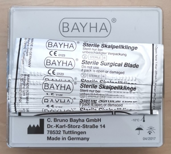Bayha Skalpellklingen Fig. 20, steril, 12 Stück (MHD: 01/2024)
