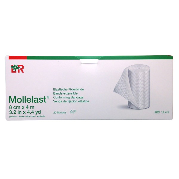 Mollelast, elastische Fixierbinde 8 cm x 4 m, 20 Stück